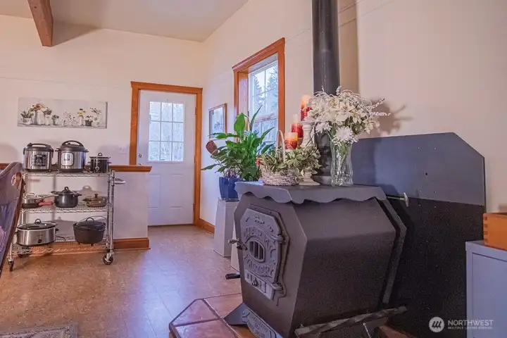Door Leading to Patio Over Garage.