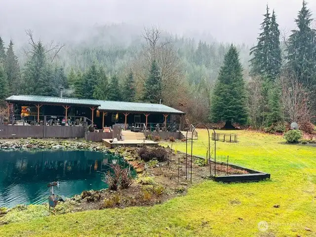 Backside view of house