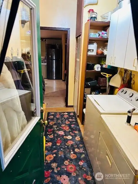 Utility room from rear door entry