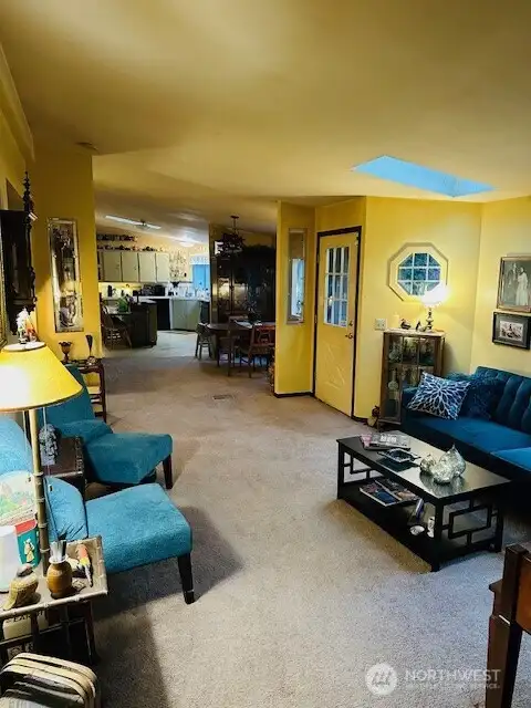 family room view from hall