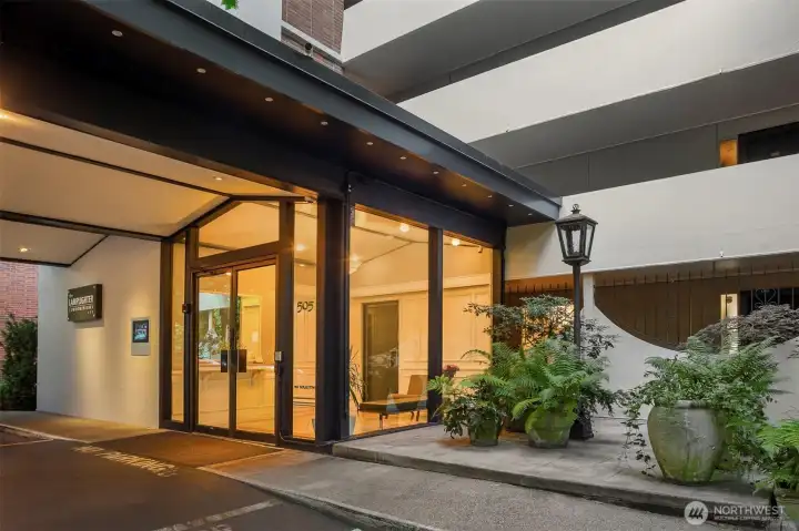 Residents enjoy a seasonal outdoor pool, community lounge, secure dedicated garage parking, a private storage unit, and plenty of guest parking—rare finds in the city.