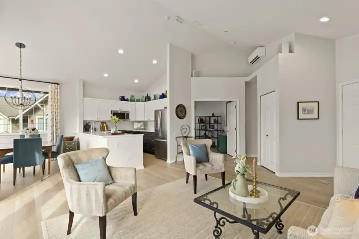 Hosting friends and gatherings is a breeze in this space - you'll never feel cramped thanks to the functional and fantastic open layout!