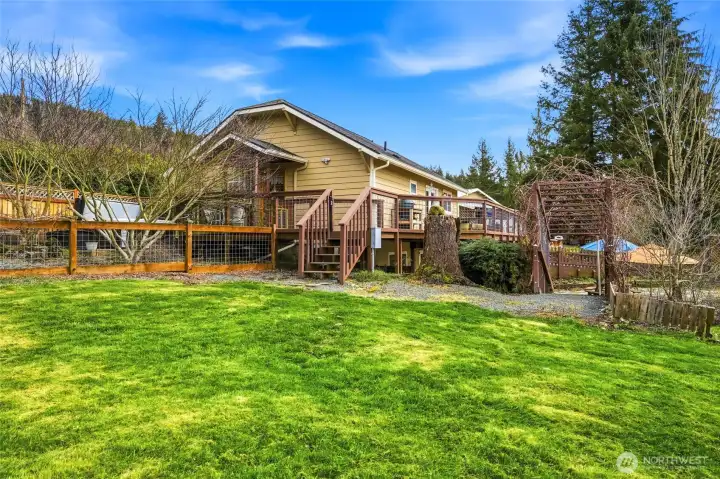 Grapes will be leafing out soon along the left fence seen here.