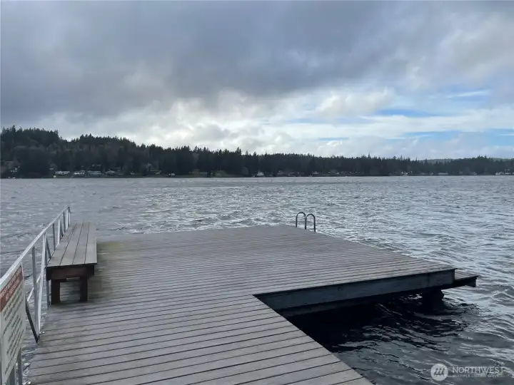 Dock for fishing and swimming