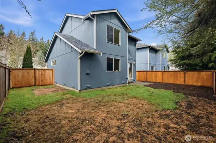 Back is fully fenced