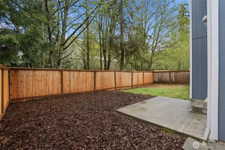 Brand new cedar fence
