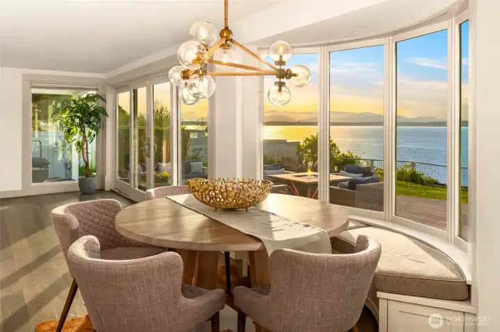 One of two spectacular dining spaces.