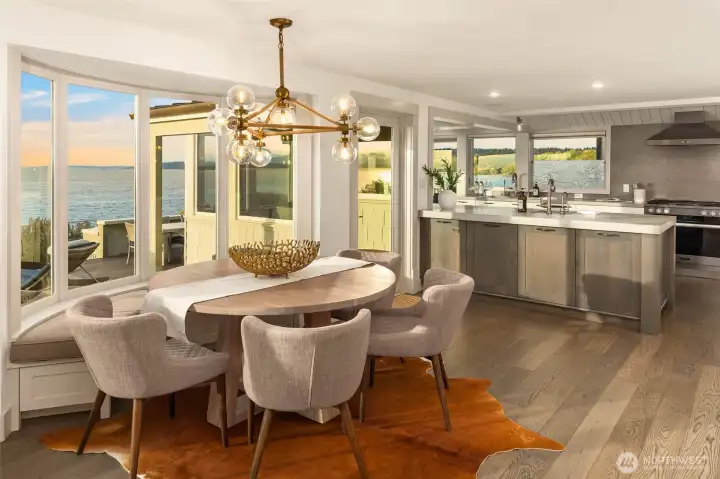 One of two spectacular dining spaces.