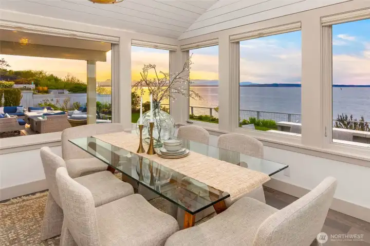 All of the living area opens to the expensive entertaining deck.