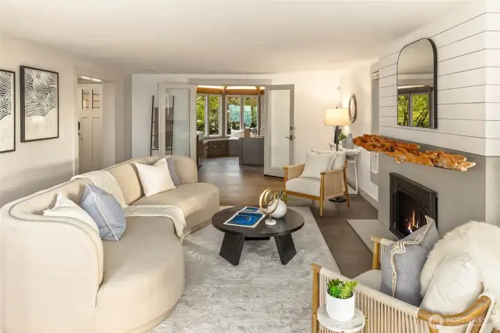 Living room looking back to office area.