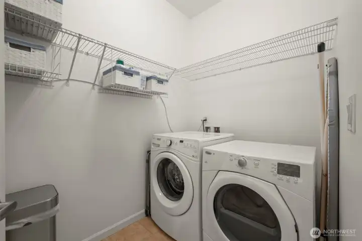 Laundry room on main floor for convenience.