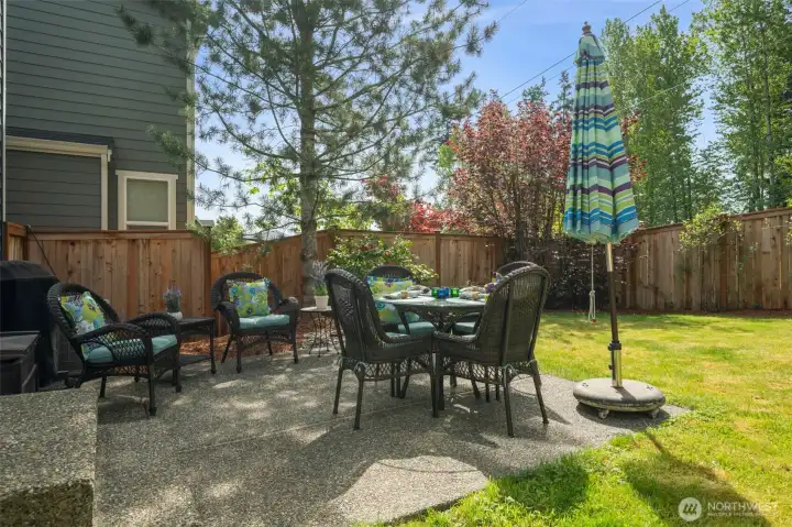Patio-perfect for entertaining.
