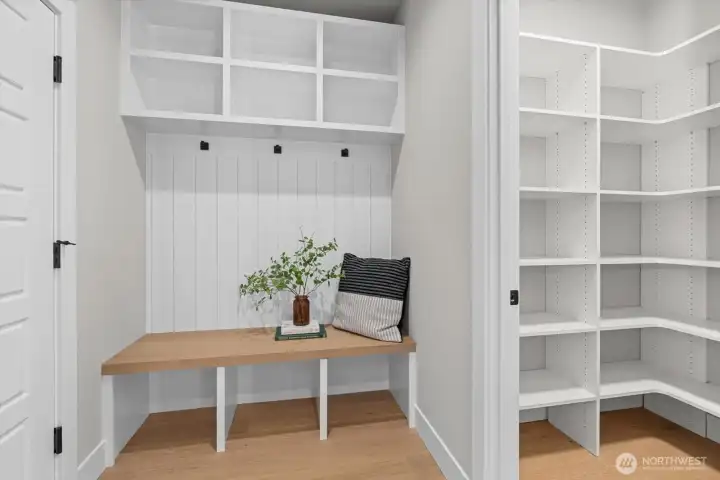 Main Level: Garage entry/Mud Room