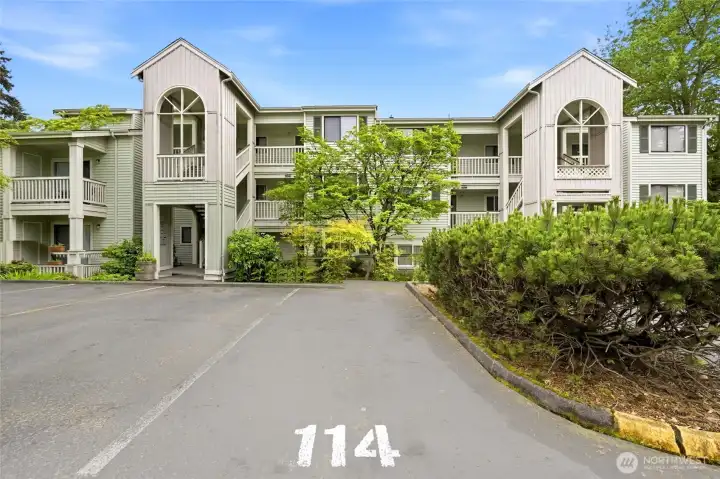 2nd personal parking space, right outside your door, no car on the side, and across from your covered space.