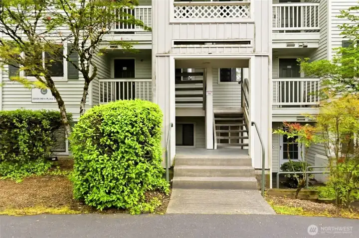 Optional stair access to your unit, in addition to the ramp