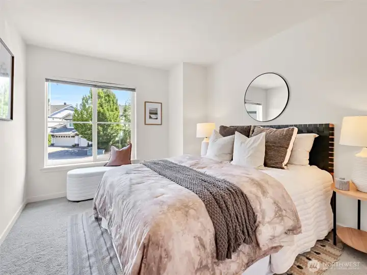 Bedroom #2 is spacious and offers generous closet space Bedroom #2 is spacious and offers generous closet space