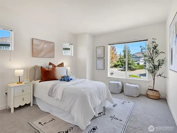 Bedroom #3 is bright and airy Bedroom #3 is bright and airy