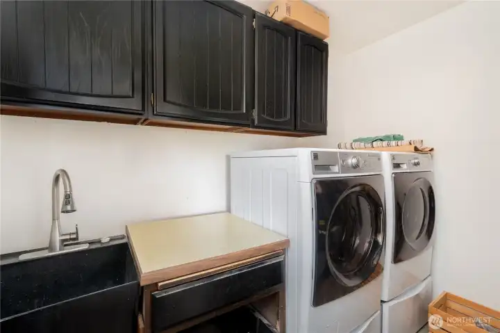 Laundry on lower level