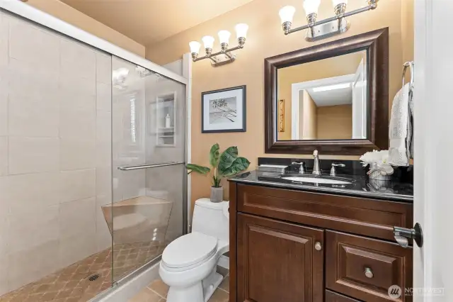 Upstairs main bath with Full sized shower