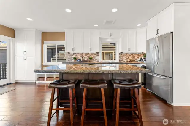 Built in island handy for entertaining