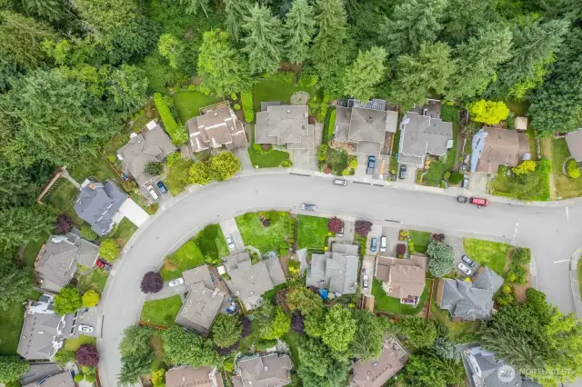Aerial view of community