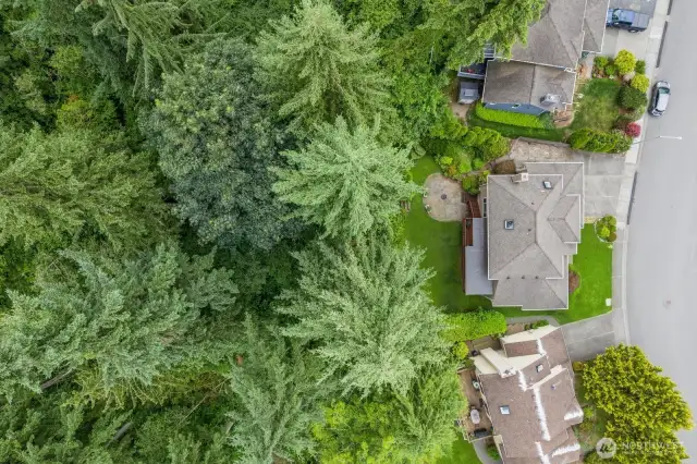 Aerial view of home
