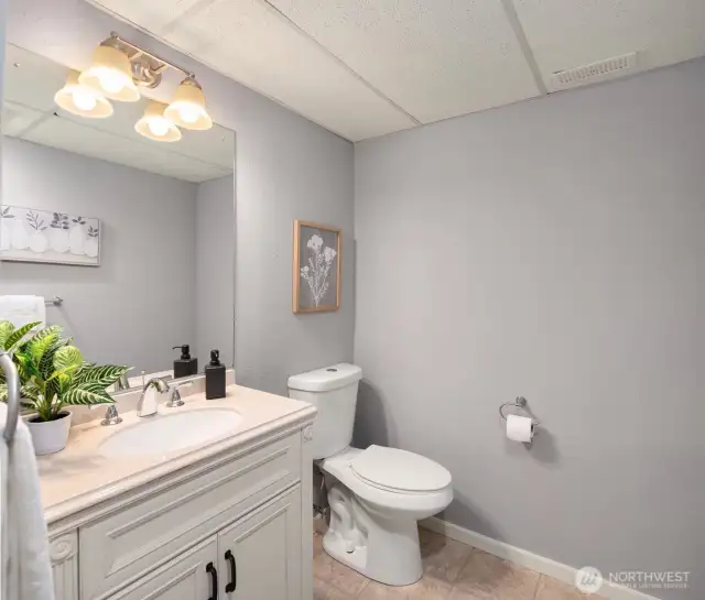 3/4 bath on the lower level