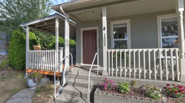 Wrap around front porch and covered deck