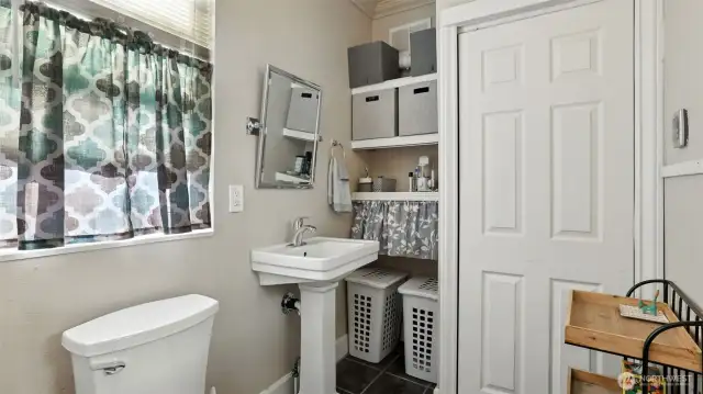 Main bathroom on lower level