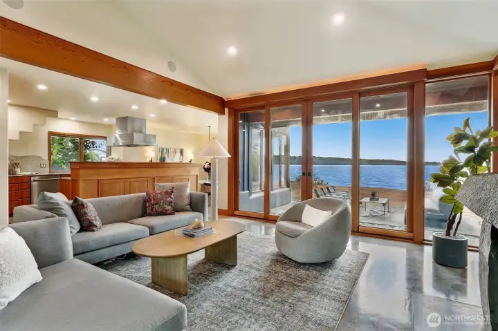 Open layout ideal for entertaining.