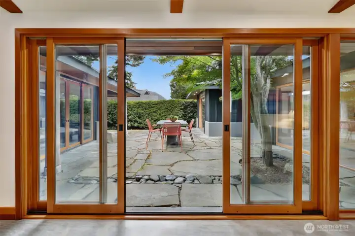 Inner courtyard entry from living area.