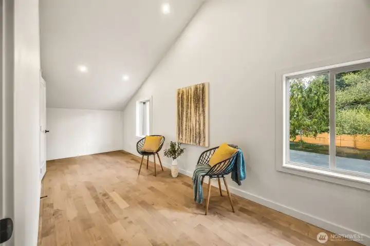 Another room that runs along the east side of the house would make a perfect home gym.