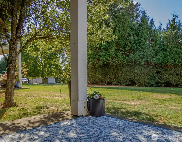 Look out onto the lovely landscaping while sipping a glass of wine at the end of the day!