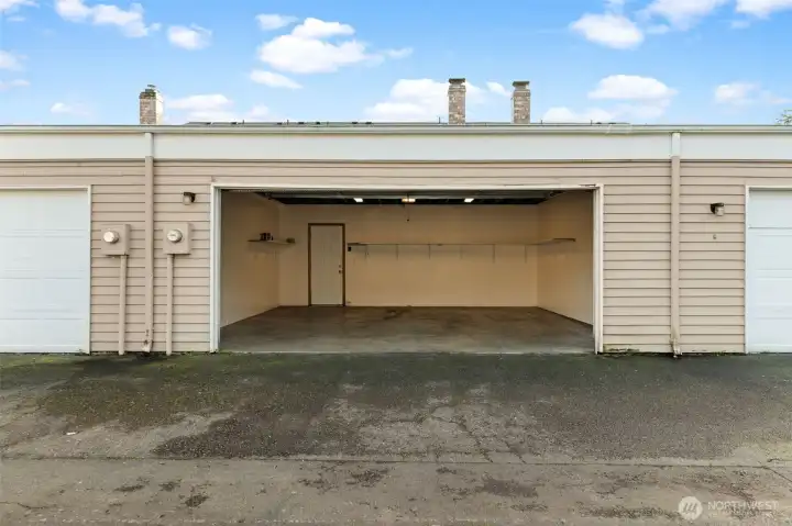 attached two car garage