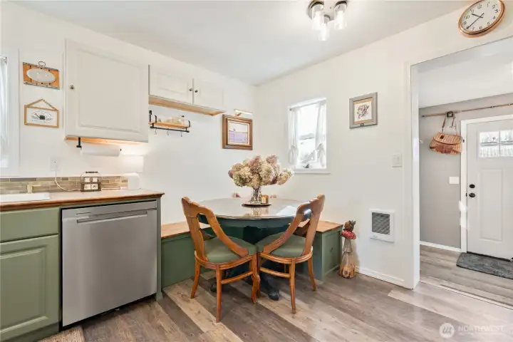 Built in banquette with storage