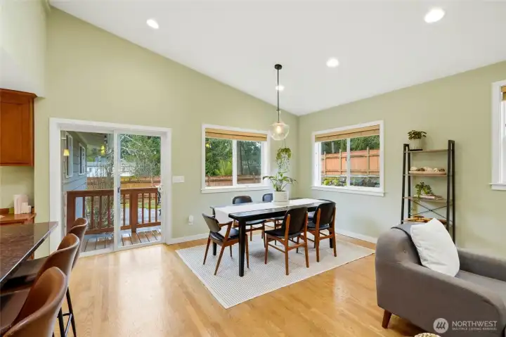 The dining room is big enough for those large gatherings and celebrations!