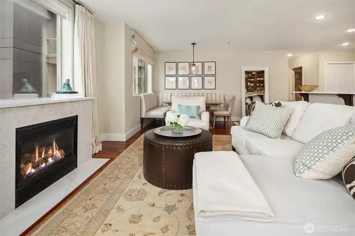 Pristine with hardwood flooring in the main areas.