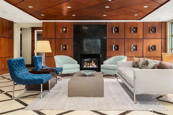 Cozy Fireplace is great for the Winter chills