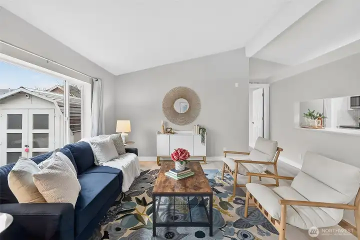 Bright with natural light throughout.