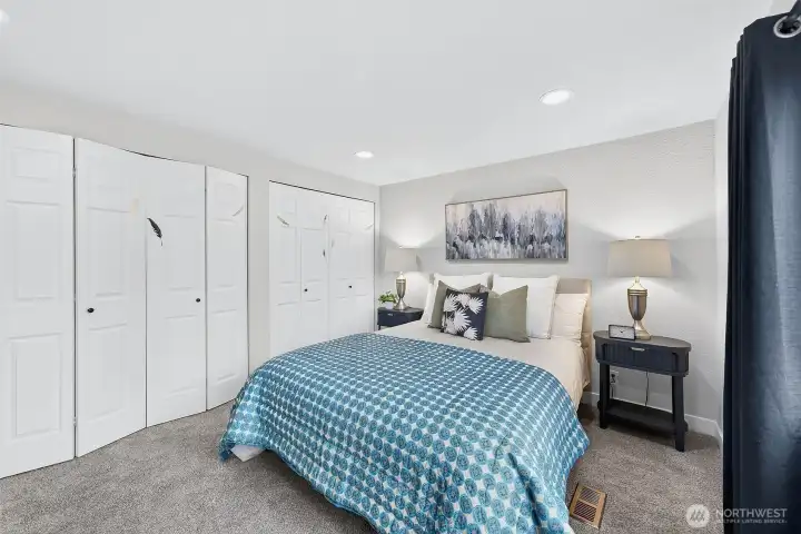 Generous closet space in the primary bedroom provides the storage you need to stay organized without sacrificing comfort