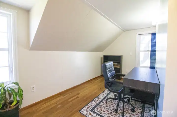 Cozy upper-level office nook perfect for working from home or study space