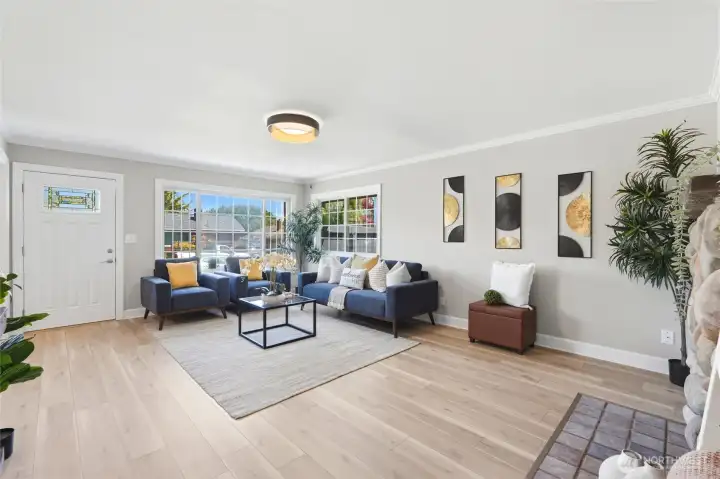 Fresh interior paint enhances the light and airy feel in every space.