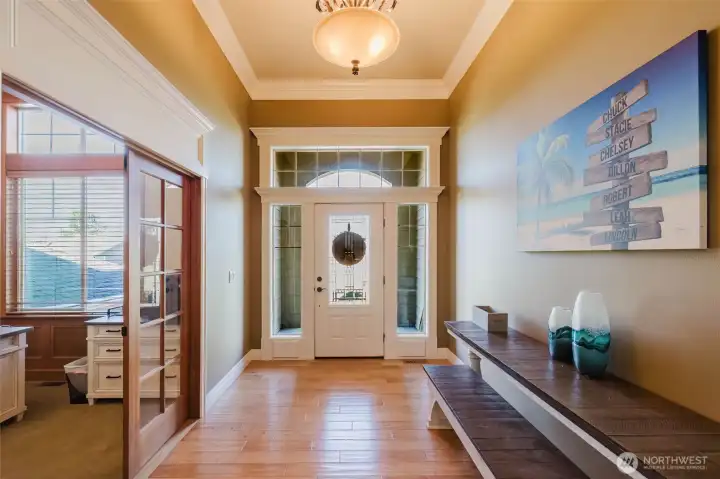 Designed to impress from the moment you enter, the grand foyer showcases the quality and attention to detail found throughout the home.