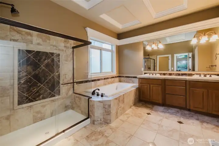 Luxury and function come together in this spacious ensuite designed to create a peaceful escape from the day.