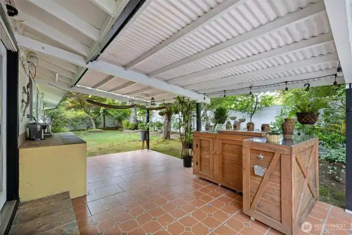 Back covered patio Back covered patio