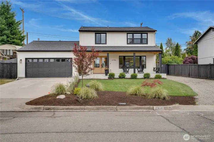 Completely reimagined West Slope modern farmhouse — new roof, designer landscaping, No. 7914 curb presence, and a covered porch that stops buyers at the street. Completely reimagined West Slope modern farmhouse — new roof, designer landscaping, No. 7914 curb presence, and a covered porch that stops buyers at the street.