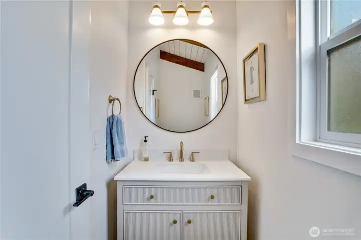 Main floor half bathroom. Main floor half bathroom.