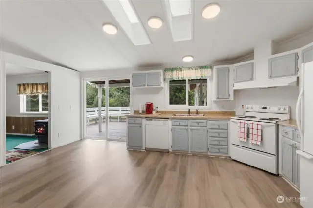 main home kitchen with expansive cabinetry