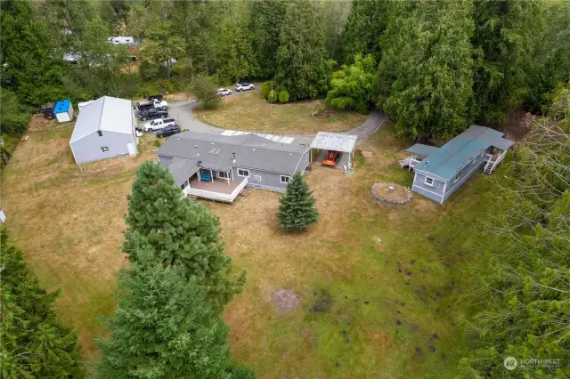 Another nice aerial view from the back of the property