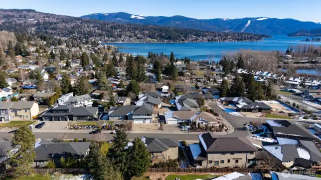 Aerial view towards Lake Whatcom (East)